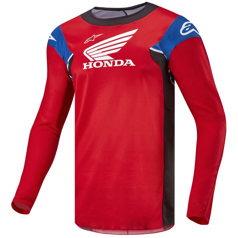 Camiseta de motocross Alpinestars Racer Iconic Honda Collection en rojo, negro, azul y blanco