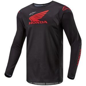 Camiseta de motocross Alpinestars Racer Iconic Honda Collection, negra y roja
