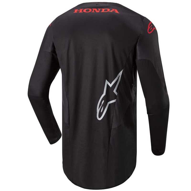 Camiseta de motocross Alpinestars Racer Iconic Honda Collection, negra y roja