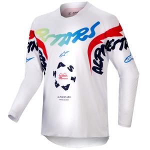Camiseta de motocross infantil Alpinestars Racer Hana en color blanco