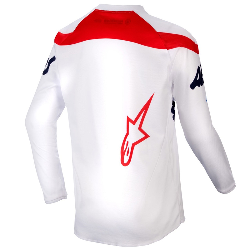 Camiseta de motocross infantil Alpinestars Racer Hana en color blanco