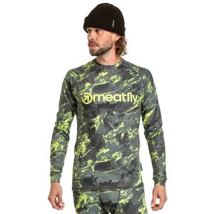 Camiseta térmica hombre Meatfly Avery camo azul-verde