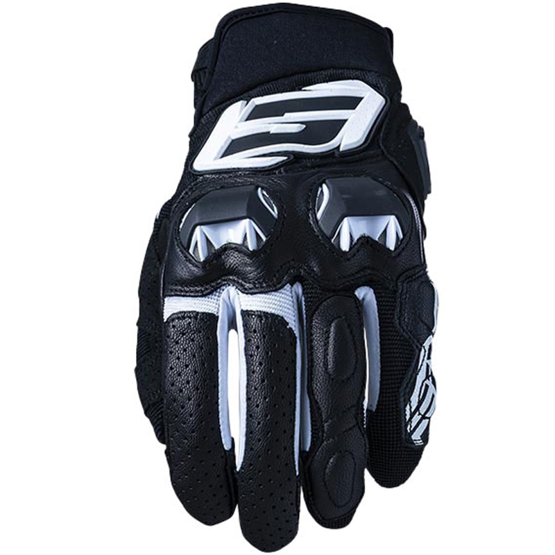Guantes de moto FIVE SF3 blanco y negro liquidación