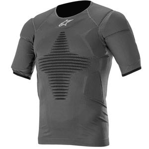 Camiseta térmica de manga corta con protectores Alpinestars Roost Base antracita-negro