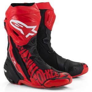 Botas de moto Alpinestars Supertech R Vented edición limitada Francesco Bagnaia rojo-negro