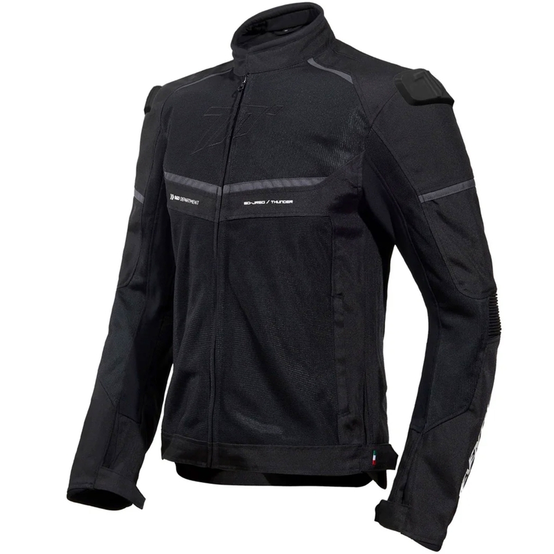 Chaqueta de moto Seventy Degrees SD-JR60 Thunder negro-gris-blanco