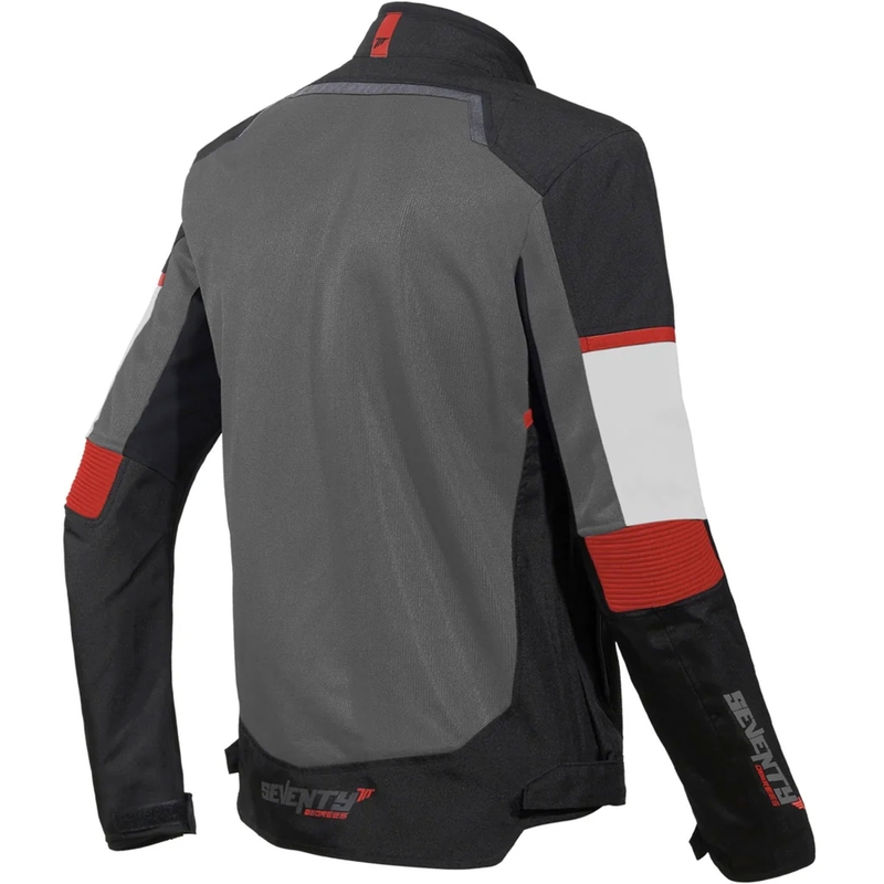 Chaqueta de moto Seventy Degrees SD-JR60 Thunder negra y roja