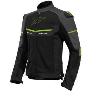Chaqueta de moto Seventy Degrees SD-JR60 Thunder negro-amarillo fluo