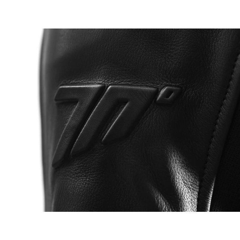 Chaqueta de moto de cuero clásica Seventy Degrees SD-JL4 Legend, color negro