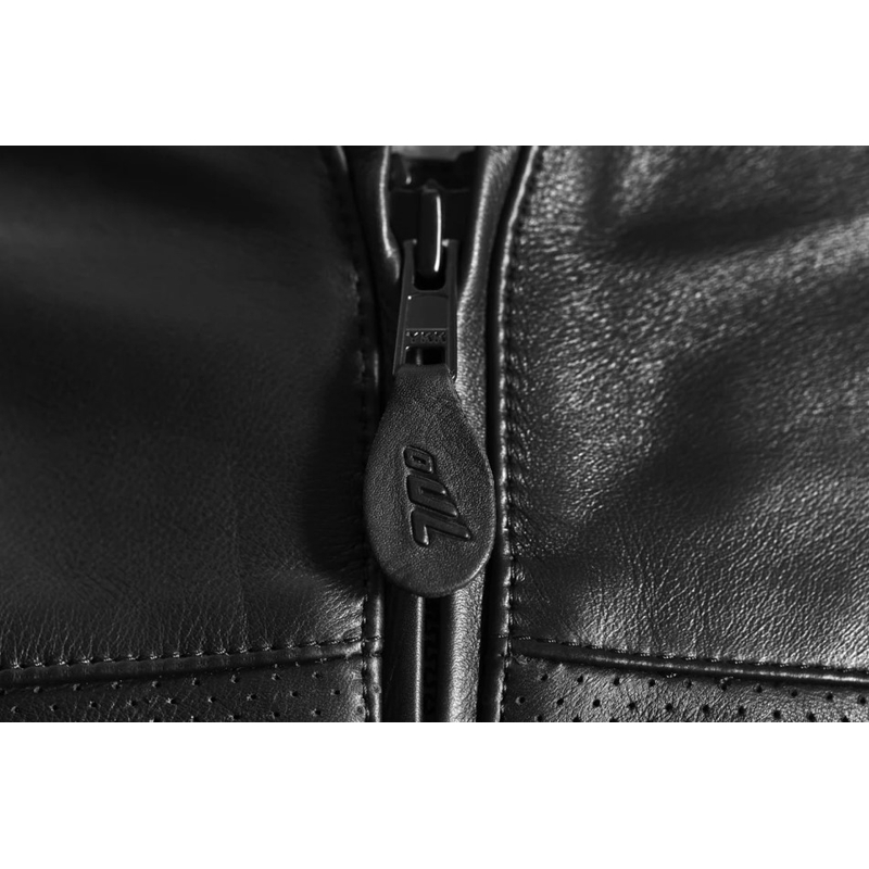Chaqueta de moto de cuero clásica Seventy Degrees SD-JL4 Legend, color negro
