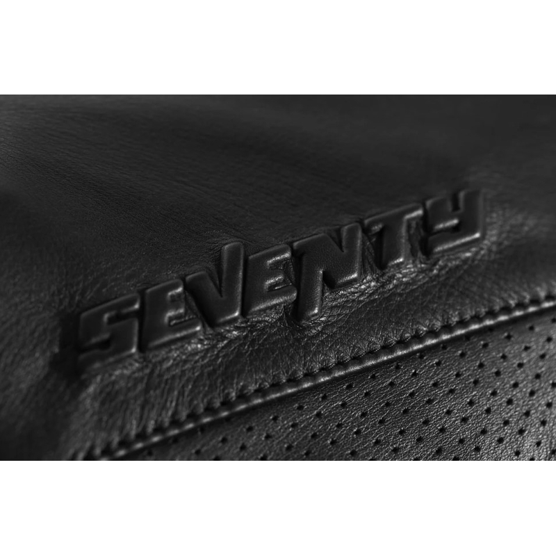 Chaqueta de moto de cuero clásica Seventy Degrees SD-JL4 Legend, color negro