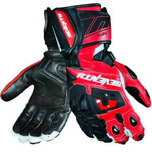 Guantes de moto Seventy Degrees SD-R24 Pista negro-rojo-blanco
