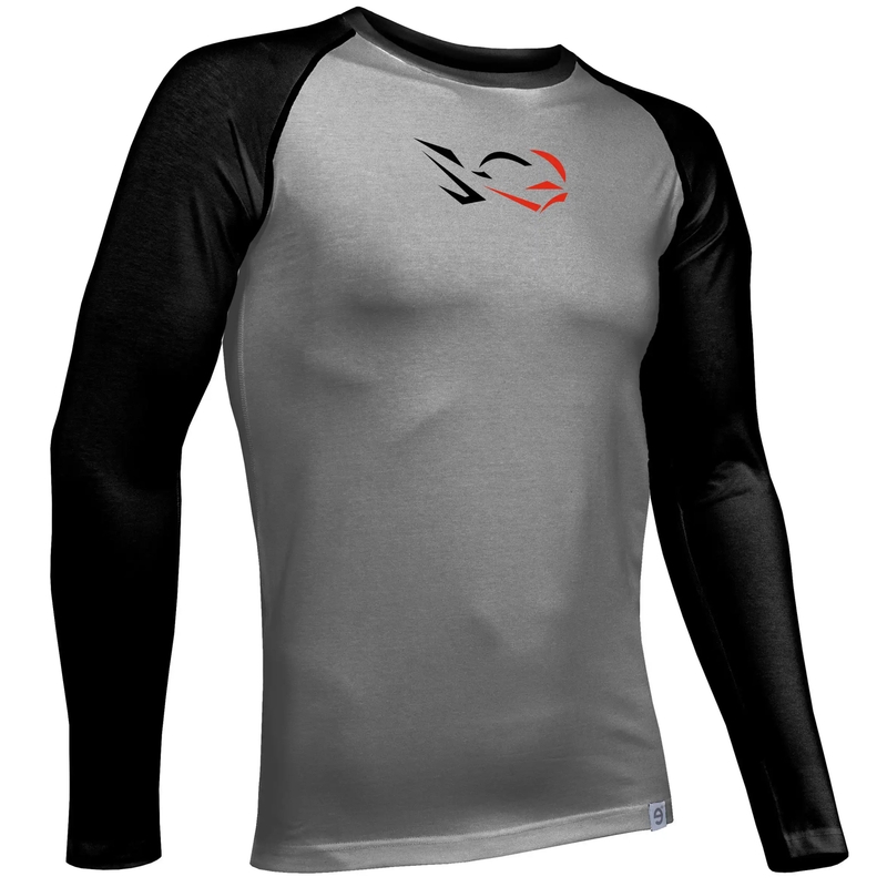 Camiseta funcional de hombre nanosilver® Combi Ride gris-negro