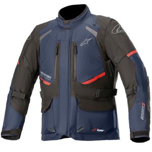 Chaqueta de moto Alpinestars Andes Drystar azul oscuro, negro y rojo