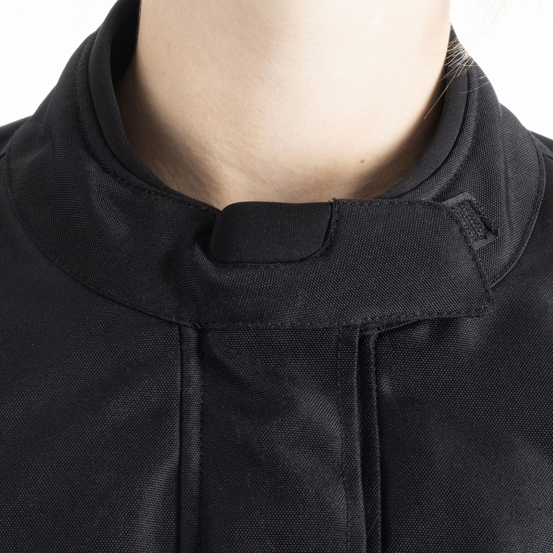 Chaqueta de moto Oxford Spartan Long WP para mujer, color negro