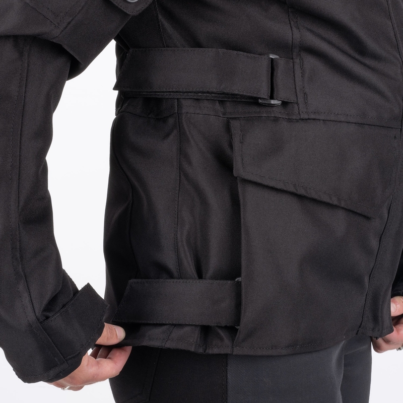 Chaqueta de moto Oxford Spartan Long WP para mujer, color negro