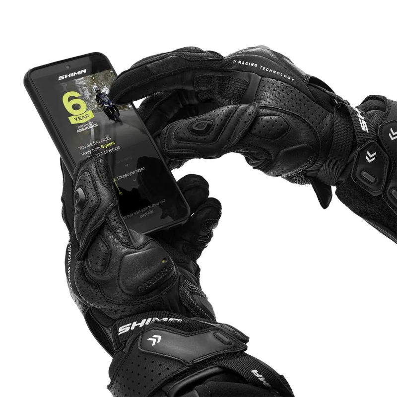 Guantes de moto Shima RS-3 negros