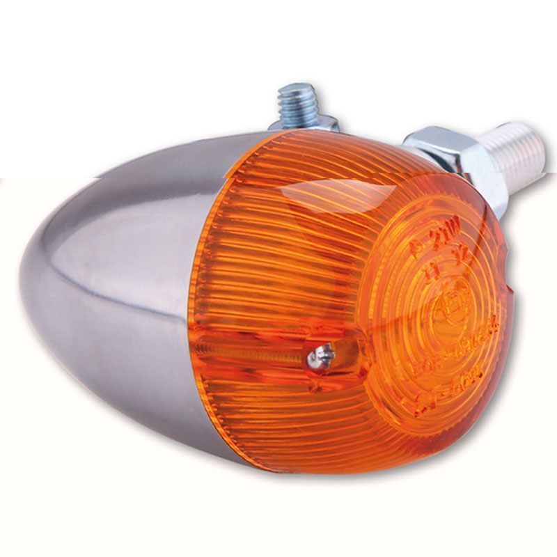 Intermitente de motocicleta Highsider Smart Bullet cromado