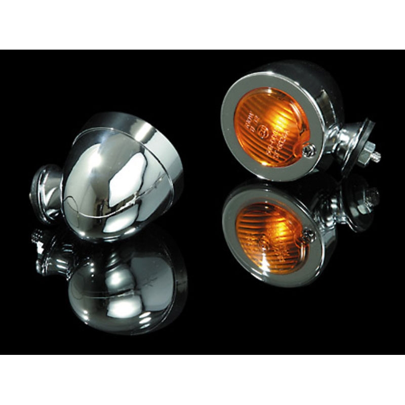 Intermitente para motocicleta Highsider Smart Bullet Flat cromado