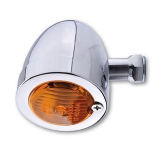 Intermitente para motocicleta Highsider Smart Bullet Flat cromado