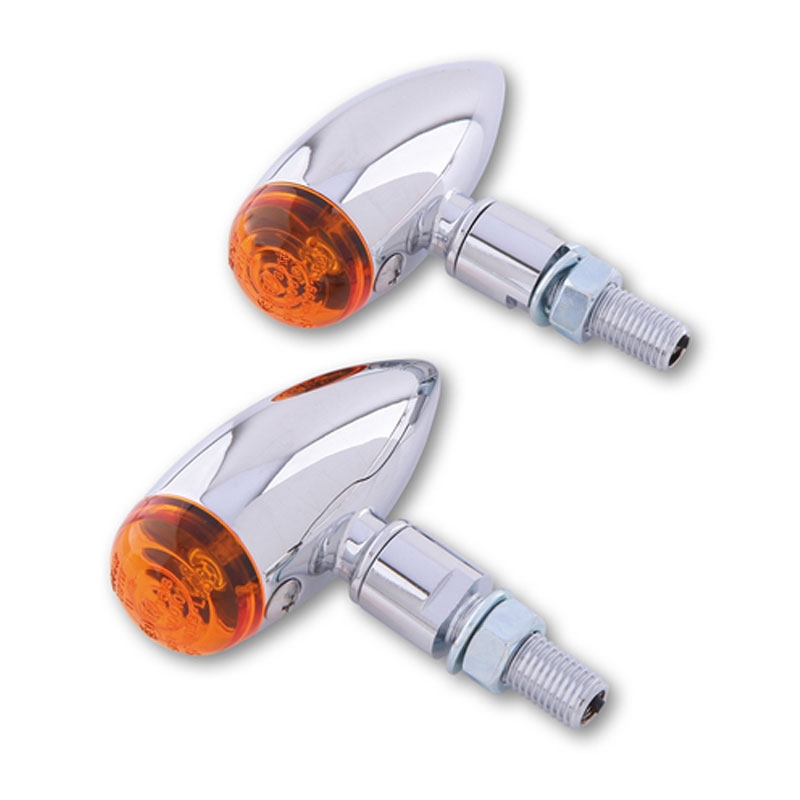 Intermitentes para motocicleta Highsider Smart Micro-bullet cromados