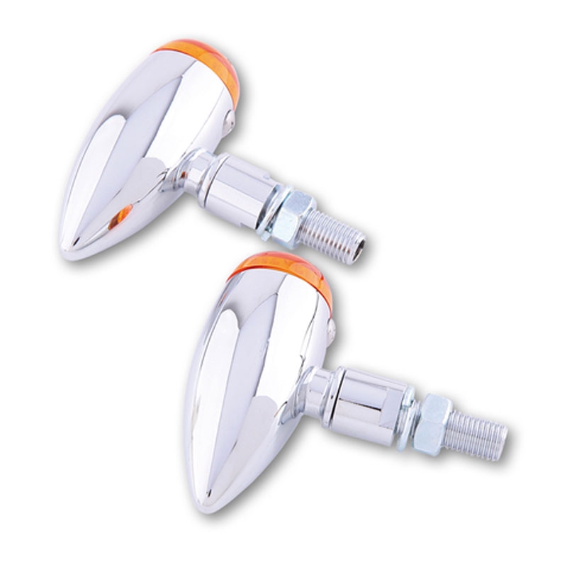 Intermitentes para motocicleta Highsider Smart Micro-bullet cromados