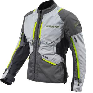 Chaqueta de moto Seventy Degrees SD-JT67 Tanami en negro-gris-amarillo fluorescente