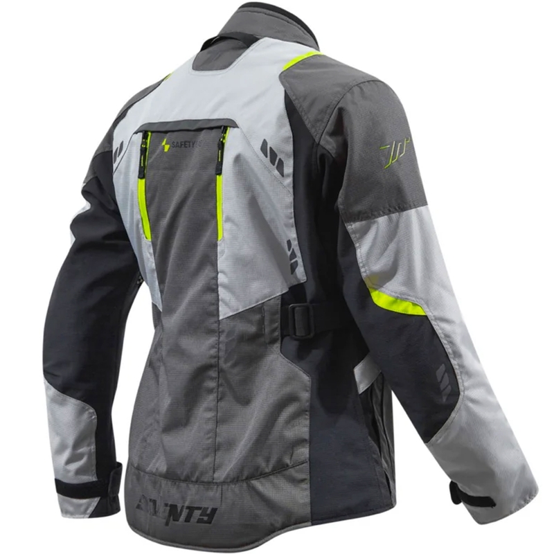 Chaqueta de moto Seventy Degrees SD-JT67 Tanami en negro-gris-amarillo fluorescente