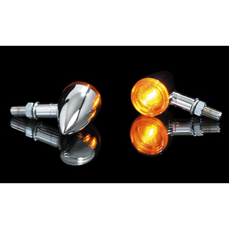 Intermitentes para motocicleta Highsider Smart Mini Bullet cromados