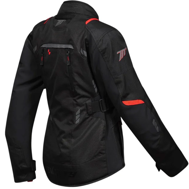 Chaqueta de moto para mujer Seventy Degrees SD-JT69 Tanami negro-rojo