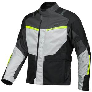 Chaqueta de moto Seventy Degrees SD-JT83 Tonale en negro-gris-amarillo fluorescente