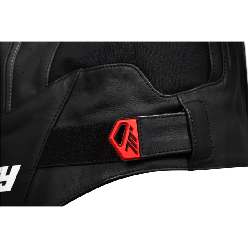 Chaqueta de moto de cuero negro-rojo Seventy Degrees SD-JL24 Spoiler