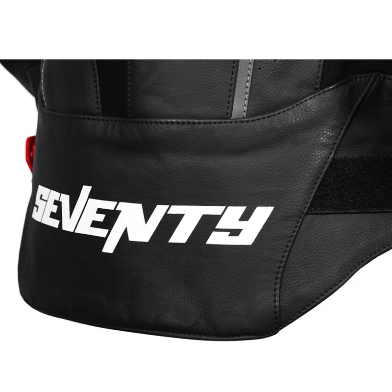 Chaqueta de moto de cuero negro-rojo Seventy Degrees SD-JL24 Spoiler