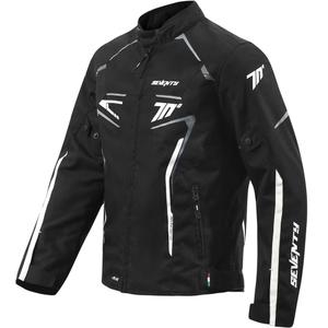 Chaqueta de moto Seventy Degrees SD-JR65 Piston en negro, gris y blanco