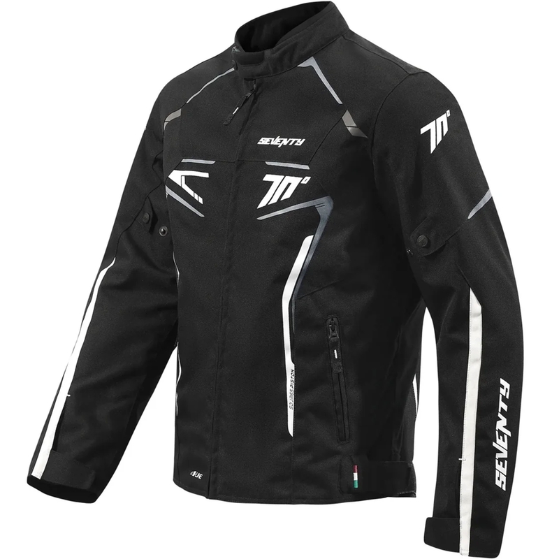 Chaqueta de moto Seventy Degrees SD-JR65 Piston en negro, gris y blanco