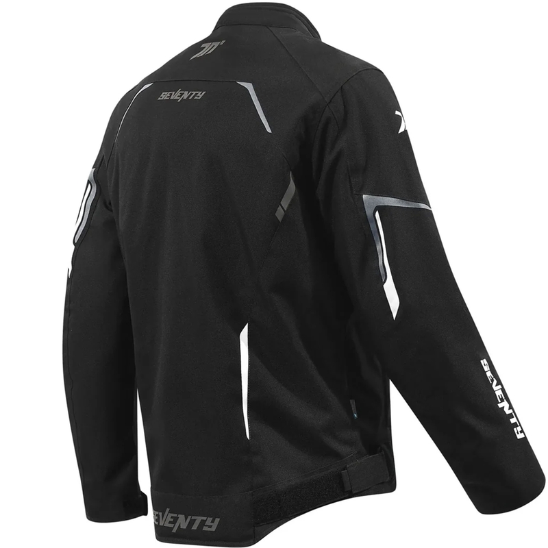 Chaqueta de moto Seventy Degrees SD-JR65 Piston en negro, gris y blanco