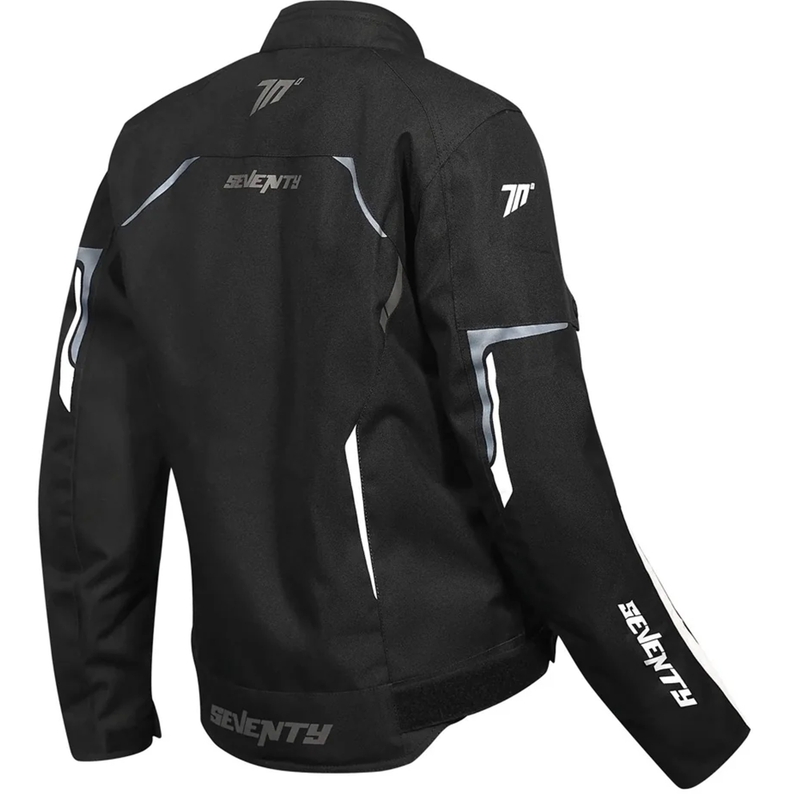 Chaqueta de moto para mujer Seventy Degrees SD-JR67 Piston negro-gris-blanco