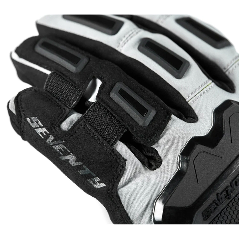 Guantes de moto Seventy Degrees SD-T13 Aspen Light negro-gris-amarillo fluo