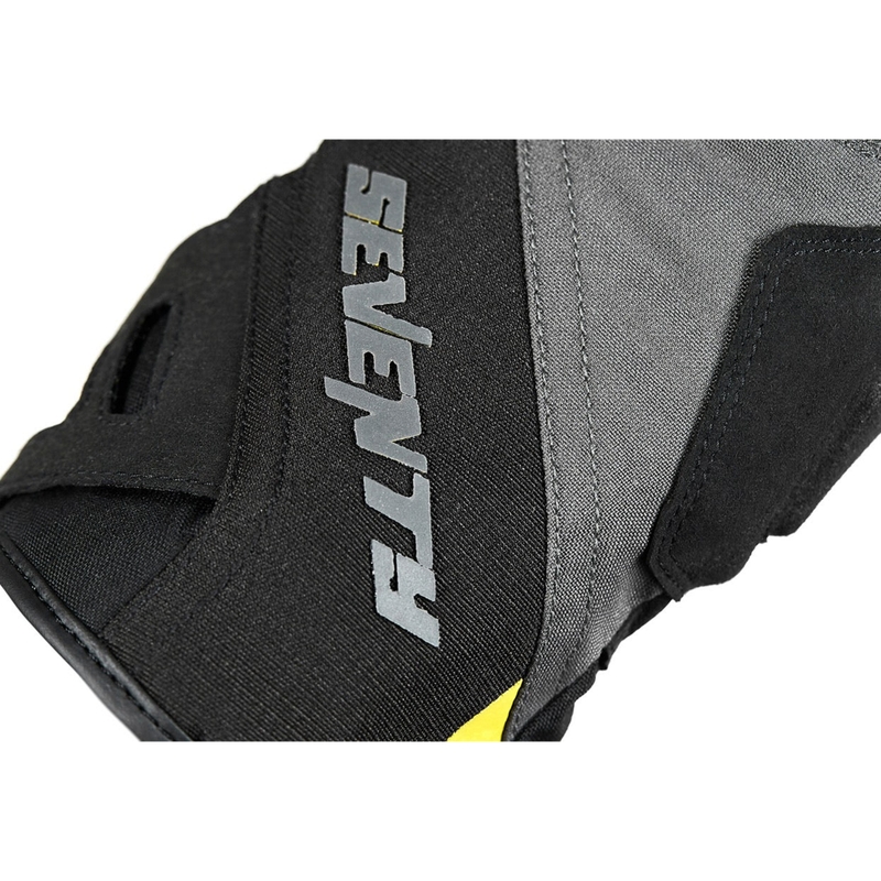 Guantes de moto Seventy Degrees SD-T55 Atak negro-amarillo fluo