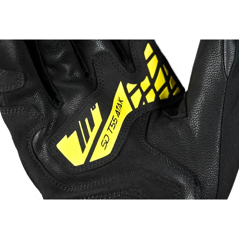 Guantes de moto Seventy Degrees SD-T55 Atak negro-amarillo fluo