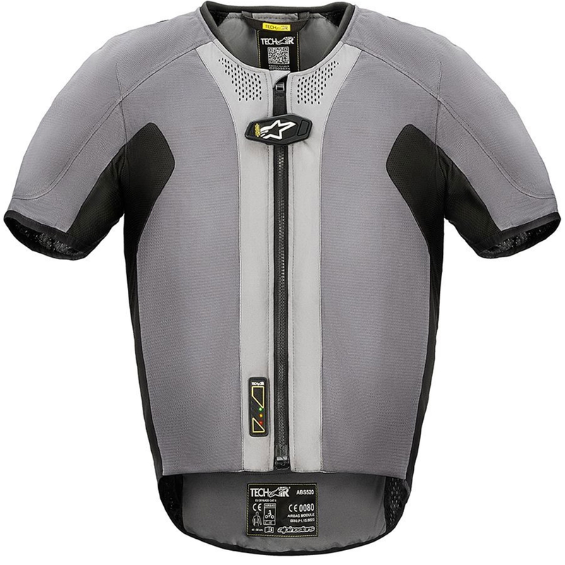 Chaleco airbag con sistema TECH-AIR®5 de Alpinestars, color gris y negro