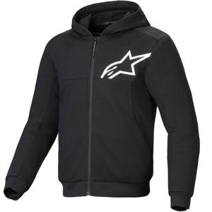 Sudadera de moto Alpinestars Chrome V2 Sport negra y blanca