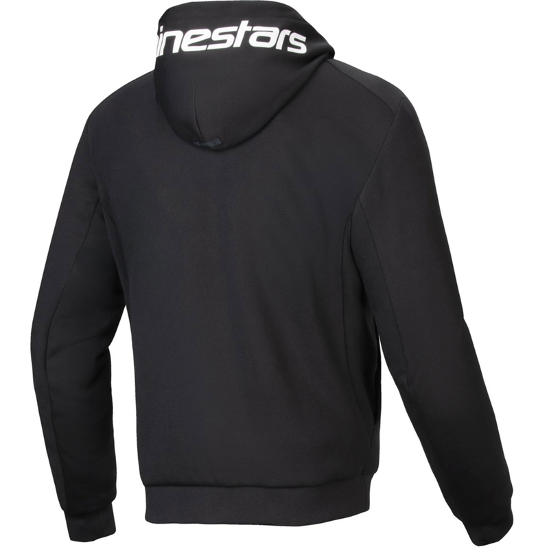 Sudadera de moto Alpinestars Chrome V2 Sport negra y blanca