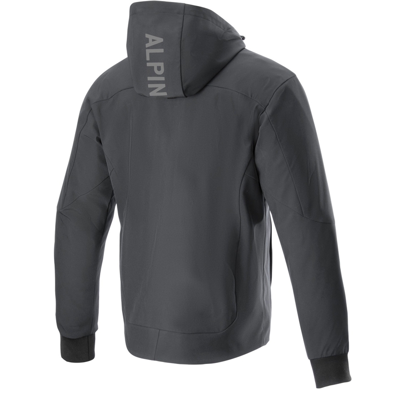 Sudadera con capucha para moto Alpinestars Radium Tech, color blanco y negro