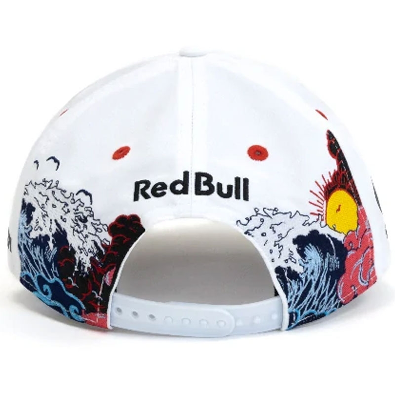 Gorra blanca de Red Bull Racing F1 Max Verstappen SE Japón