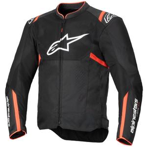 Chaqueta de moto Alpinestars T-SPS Air V2 negro-rojo fluorescente