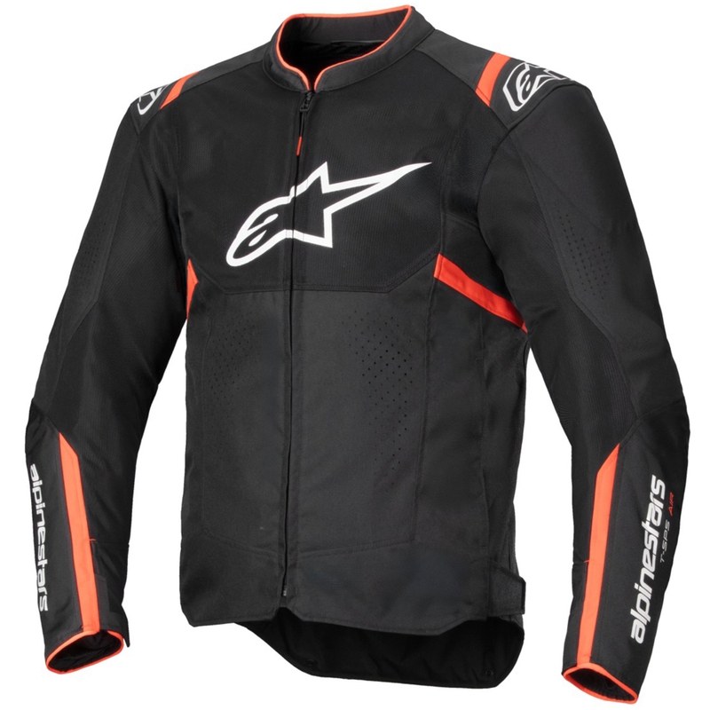 Chaqueta de moto Alpinestars T-SPS Air V2 negra-rojo flúor