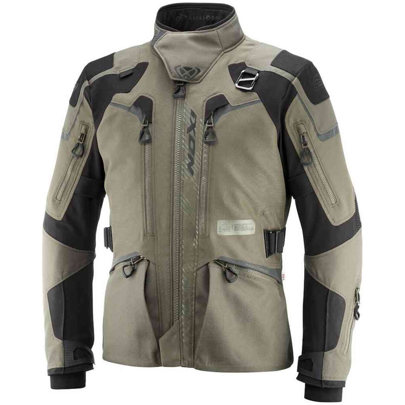 Chaqueta de moto IXON Odin caqui-negro