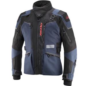 Chaqueta de moto IXON Odin azul-negro-rojo fluo