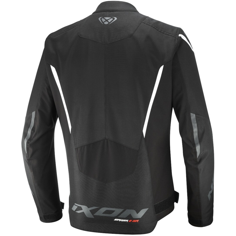 Chaqueta de moto IXON Striker 2 Air WP negra y blanca